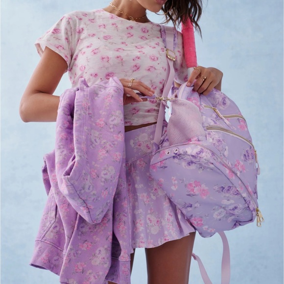 LoveShackFancy Handbags - LOVESHACKFANCY STATE BACKPACK HABISCUS HAPPY THOUGHTS